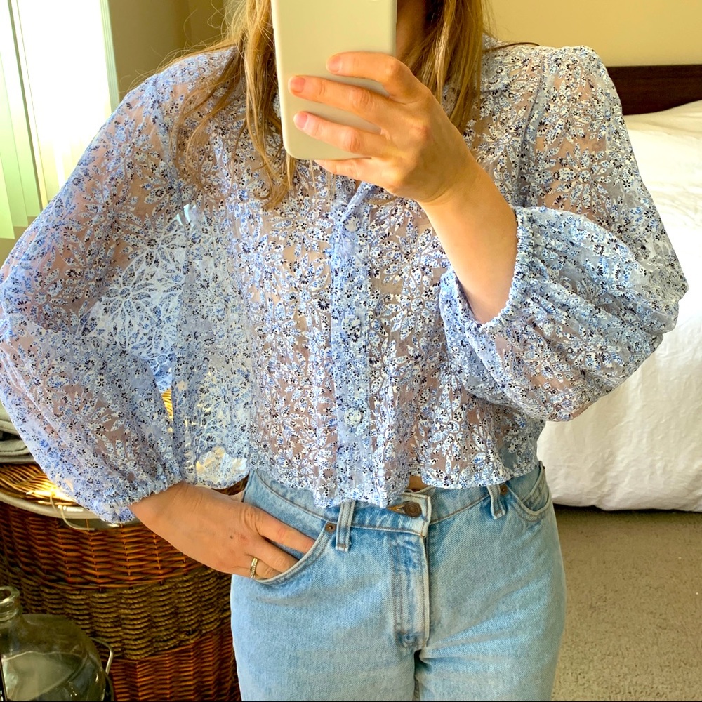 Zara flower top size size L